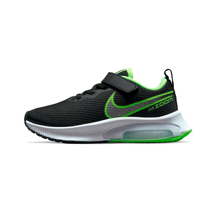 Nike Кроссовки Nike Air Zoom Arcadia Low Top для детей, повседневные, черные с зеленым, для детей от 3 до 7 лет CK0714-020
