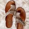 New Platform Slippers Women's Casual Flat Bottom Toe Women's Sandals Women's Shoes