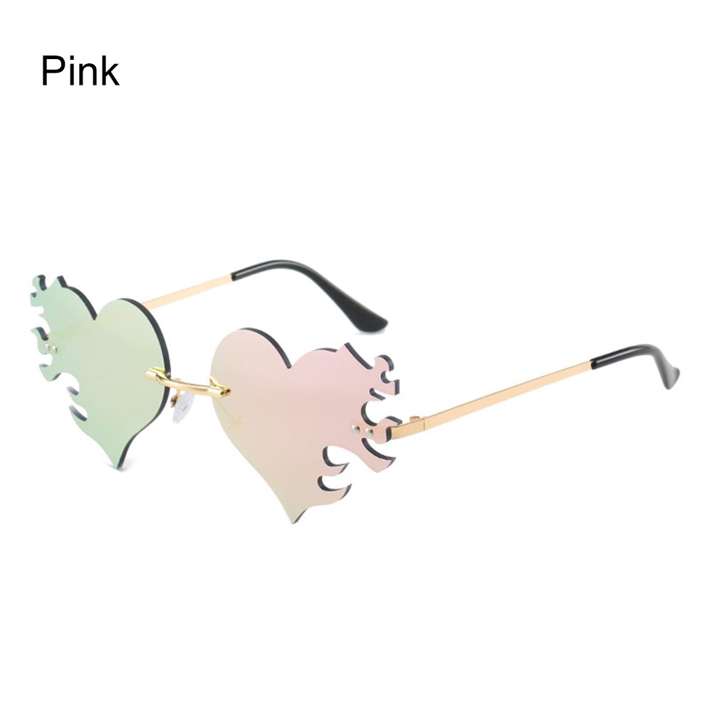 UV400 Protection Party Favor Heart Sunglasses Sunglasses for Women Heart Glasses Rimless Sunglasses