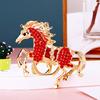 Keychain 2026 Year of Horse Key Chain Shiny Rhinestone Horse Animal Design Keychain Bag Charm Accessory