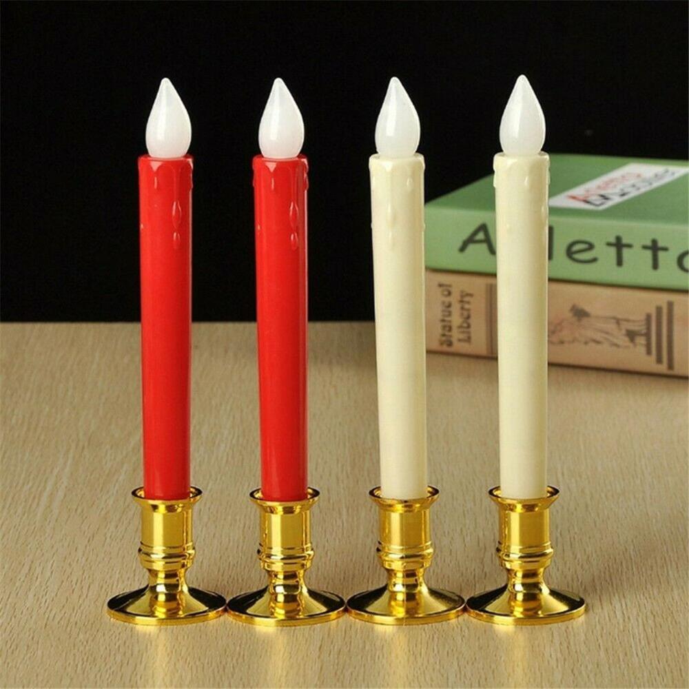 2Pcs Home Decor Party Candlestick Plastic Candle Holder Candelabra Stick Straight Taper