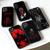 Пентаграмма 666 Демонический Сатанинский Чехол Для Телефона Для iPhone  17,16,15,14,13,12,11,Pro,Max,Plus,E,Air,Mini Черный Ударопрочный Funda Чехол
