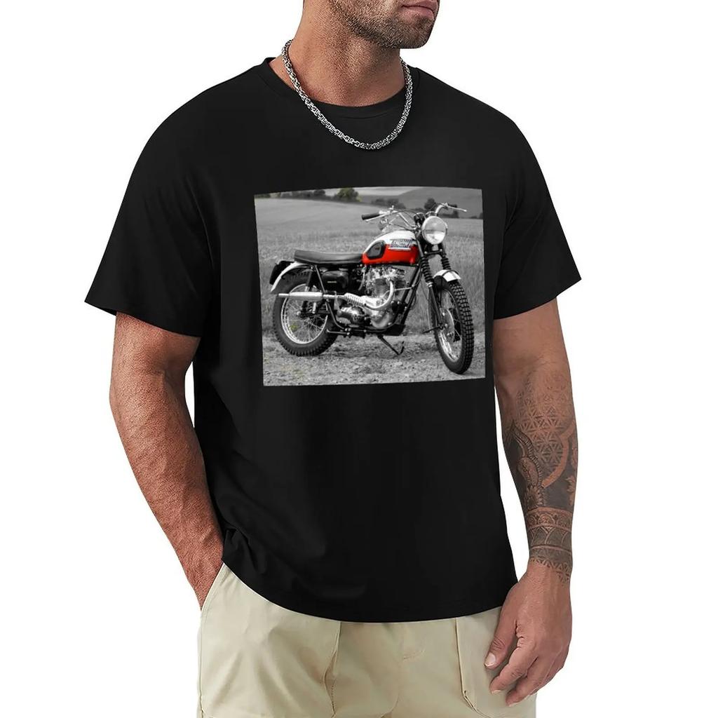 The Trophy Tr6 Classic Motorcycle T-Shirt Vintage Anime Shirt Oversized T Shirt Men T Shirts