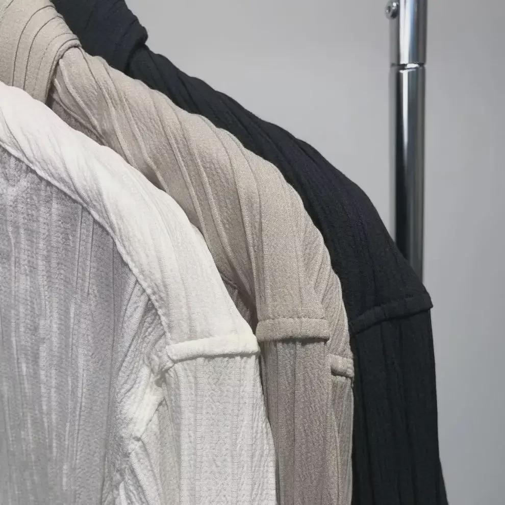 Men's Japanese Striped Long-Sleeve Shirt - Spring/Autumn, Trendy Hong Kong Style, Korean Inspired, Casual Couples' Jacket