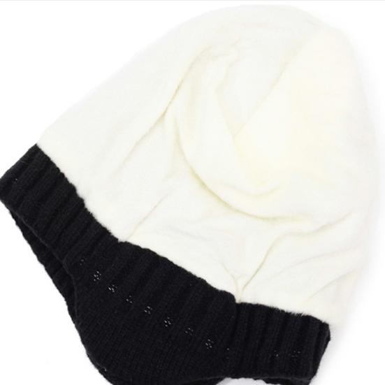 Зимняя мужская вязаная шапка, эластичная, утолщенная, однотонная, с защитой ушей, теплая, повседневная, для катания на лыжах, коньках, головной убор