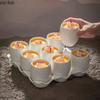 Creative Ceramic Steamed Egg Bowl Set Hotel Restaurant Dessert Bowl Thick Soup Bowl Household Solid Color Egg Shaped Tableware
