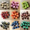 10Pcs/set Round Corner Pearl Gem Dice 6 Sided 16mm Dice Playing Table Board Bar Games Party Funny Tools Entertainment Supplies