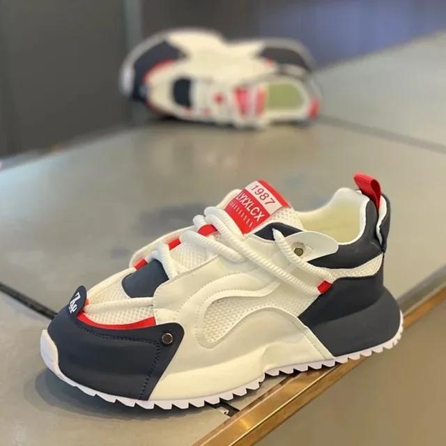 New Luxury Men's Sports Shoes Designer Running Shoes Men's Fashion Anti Slip Sports Shoes Thick Soled Breathable Men's Shoes