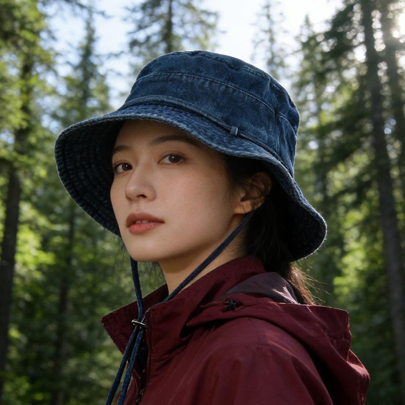 Spring and summer shading breathable basin hat men's and women's same hat versatile outdoor tether mountaineering hat