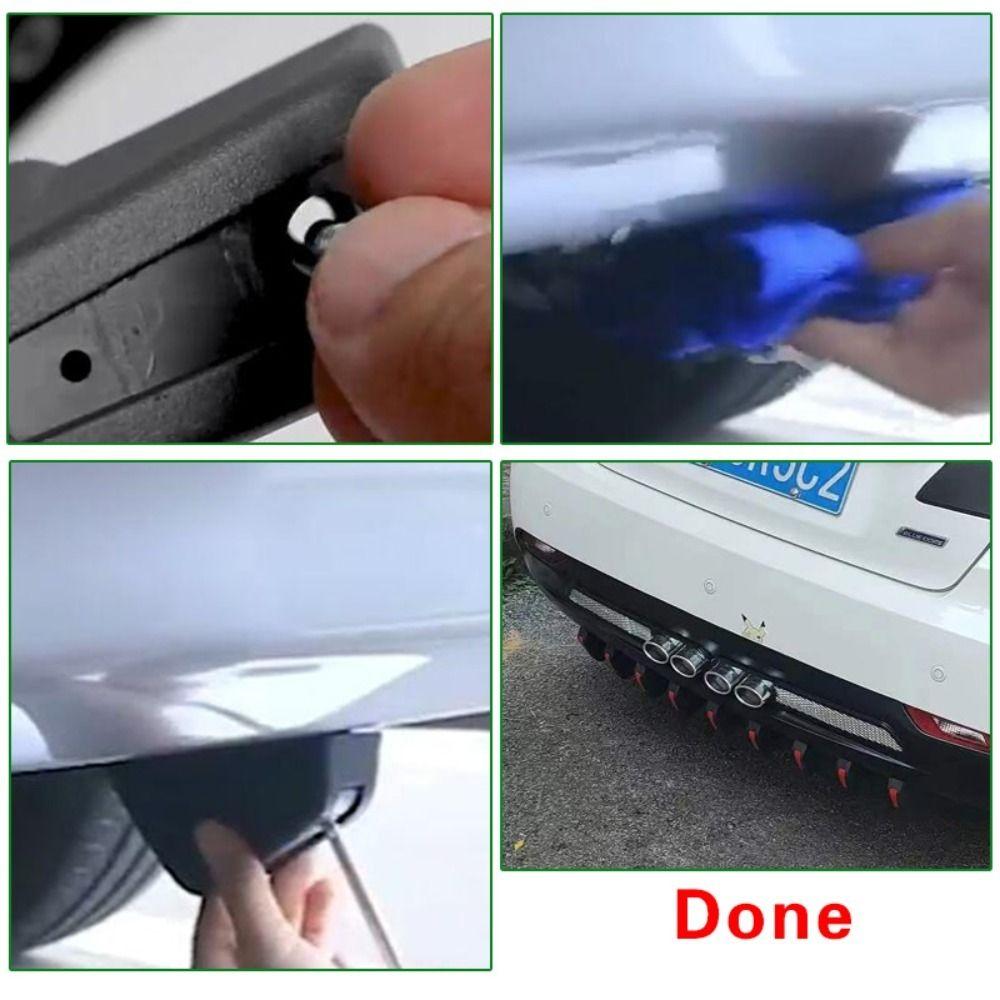 Anti-collision Carbon Fiber Pattern Chassis Parts Lip Diffuser Rear Bumper Parts Car Accessories