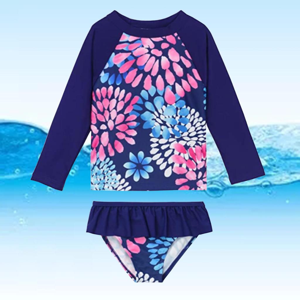 2025 Children's Long-Sleeve Split Bikini Swimsuit for European and American Markets - Beachwear