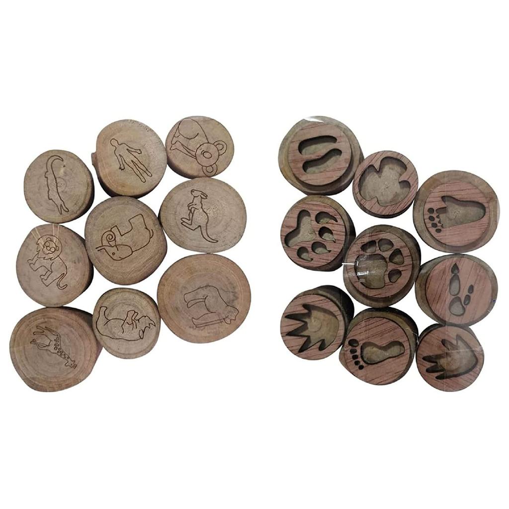 (Софиелес)Следы животных, штампы, деревянные поделки, детские игрушки для раннего образования