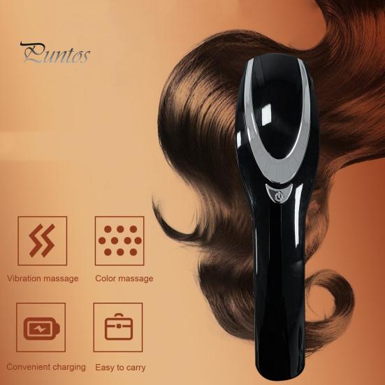 Электрическая расческа для роста волос Профессиональный массажер для кожи головы Красный синий свет Терапия Лечение выпадения волос Портативная электрическая массажная щетка для истонченных волос