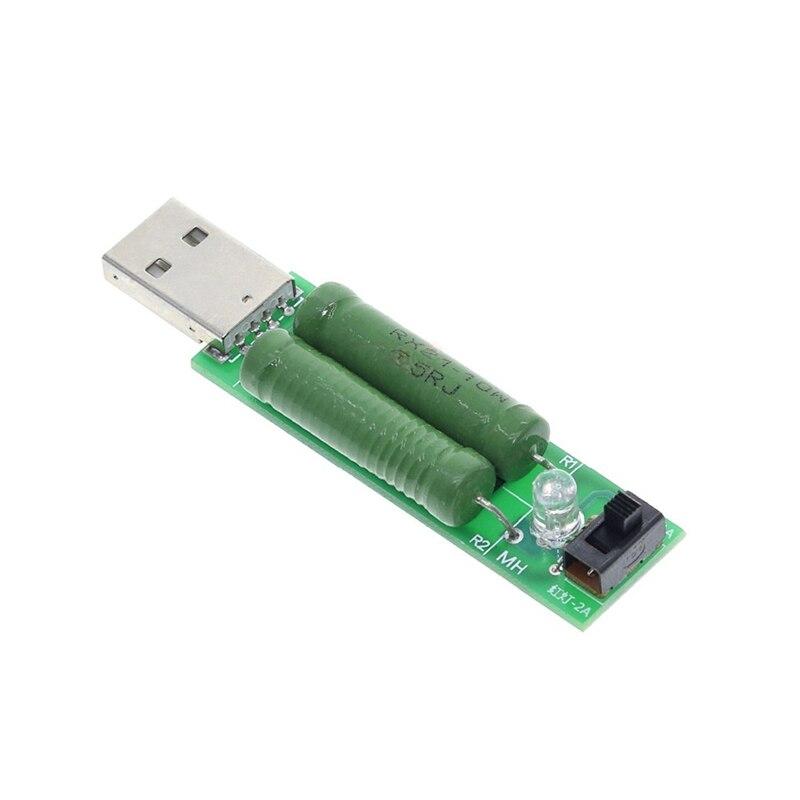 USB-порт, мини-разрядный резистор, цифровой измеритель напряжения тока, тестер 2A/1A с переключателем, 1A, зеленый светодиод/2A, красный светодиод
