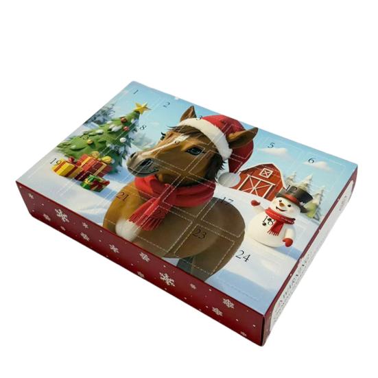 Рождественский Адвент-календарь 2025 24 дня Календарь обратного отсчета Акула/Лошадь с 24 коллекционными фигурками Праздничные подарки