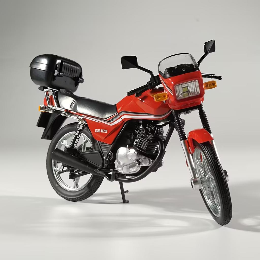 1/12 SUZUKI GS125 King Классический Мотоцикл Сплав Литая Модель Звук и Свет Симуляция Коллекции Хобби Ретро Ностальгия Серия