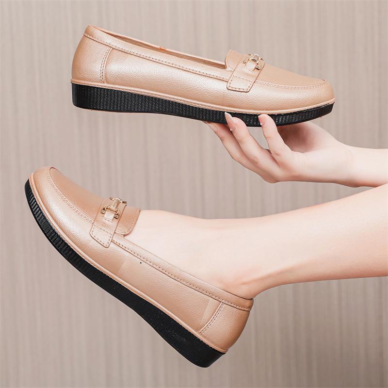 Женские черные водонепроницаемые мокасины в британском стиле с острым носком, официальная рабочая обувь на лето 2021 года.