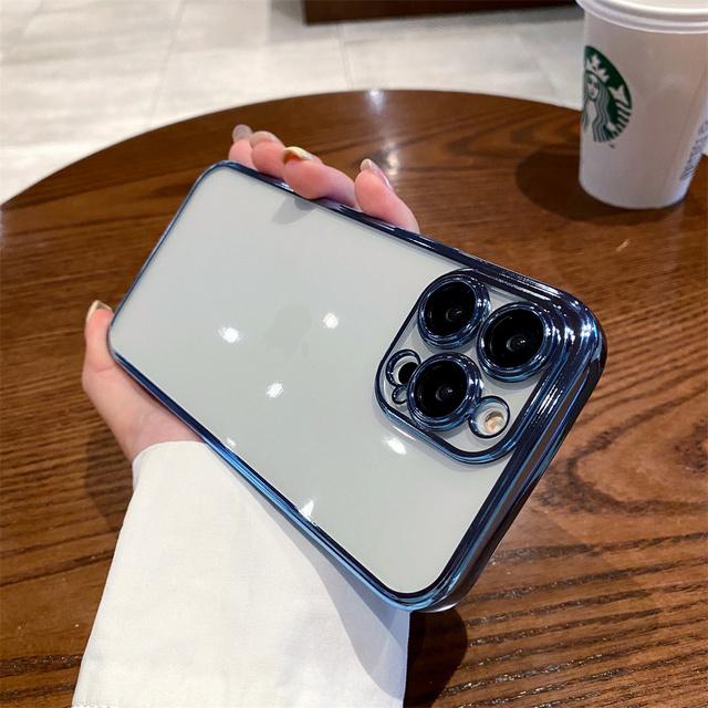 Роскошный прозрачный чехол с покрытием для Iphone 14 13 12 11 Pro Max X Xs Xr 7 8 Plus Se, стекло для камеры Defender, противоударный квадратный чехол