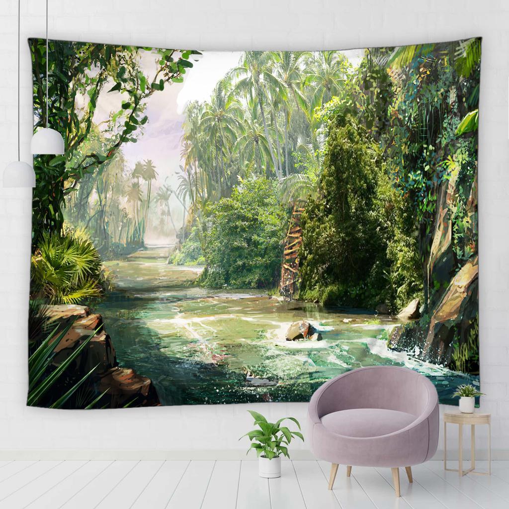 Домашний Декор Гостиная Гобелен Каменные Арки Пейзаж Гобелен На Стене Римский Сад Пейзаж Спальня Фон Настенный Гобелен