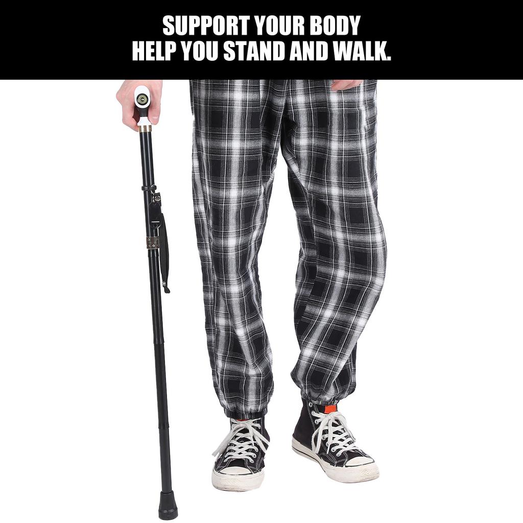 Пожилая складная трость регулируемая трость из нержавеющей стали складная трость