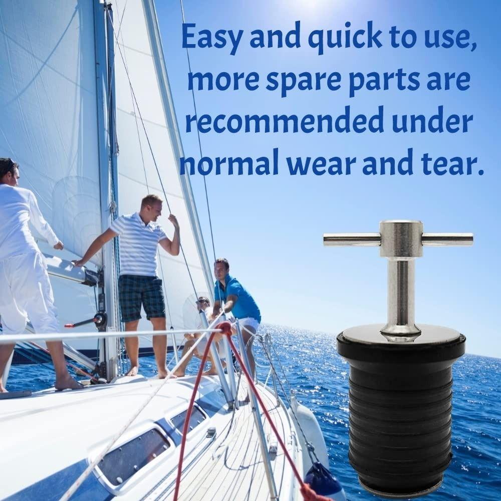 T-Handle Marine Rubber Plugs Twist -Turn Blockage Twist Locks Directly Boat Drain Plug Yachts