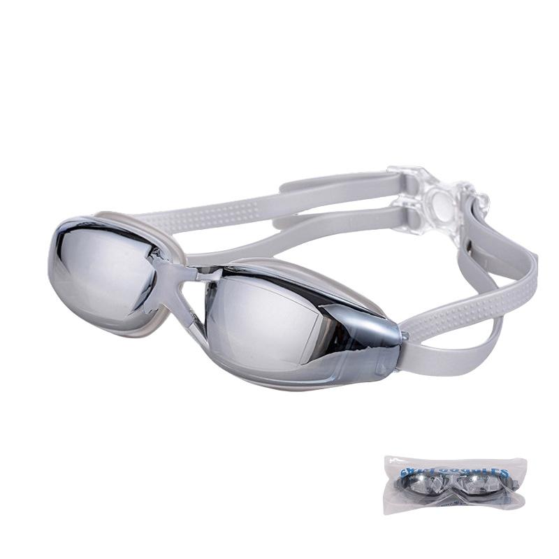 Очки для плавания с большой оправой для мужчин и женщин с защитой от ультрафиолета, противотуманными водонепроницаемыми линзами, очки для водных видов спорта, плавания в бассейне