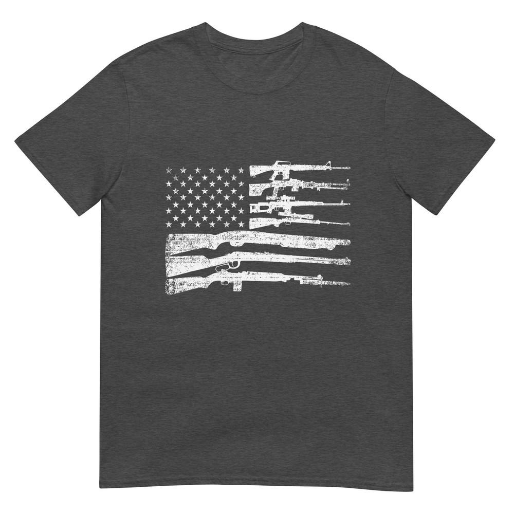 American Flag Guns Vintage 2nd Aunisexdunisext Pro Gun TShirt