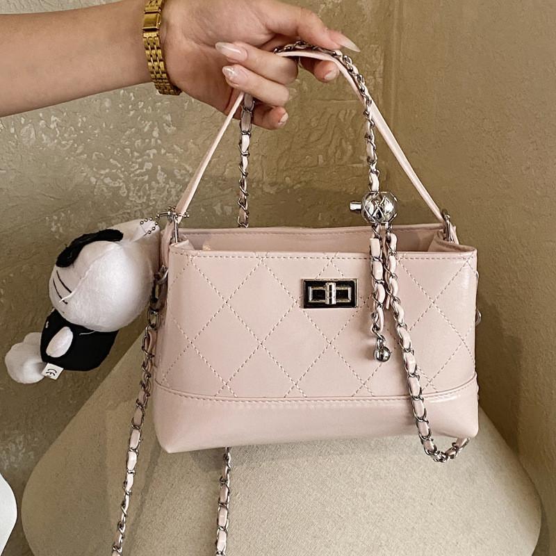 IELGY Ladies Messenger Bag Fashionable All-Match Portable Diamond Square Bag