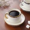 Роскошная позолоченная ретро керамическая кофейная чашка, чашка и блюдце, для послеобеденного чая высокой ценности, изысканный набор чашки и блюдца, подарочная коробка.