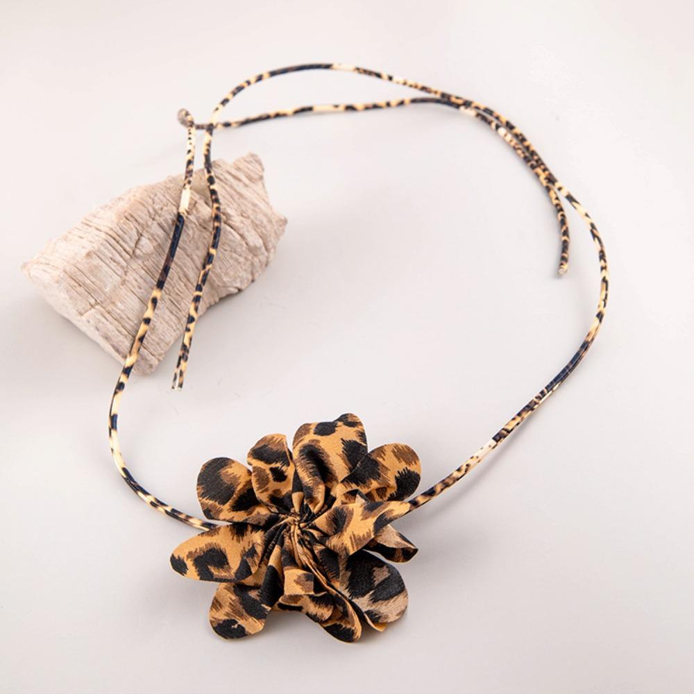 Drawstring Butterfly Orchid Clavicle Chain Lace Up Korean Style Choker Flower Necklace Jewelry