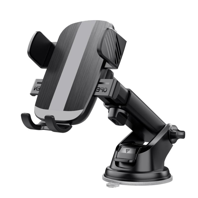 Car Phone Holder Dashboard Windshield Suction Mount Telescopic Arm Auto-Lock 360° Swivel Cradle for iPhone Samsung GPS