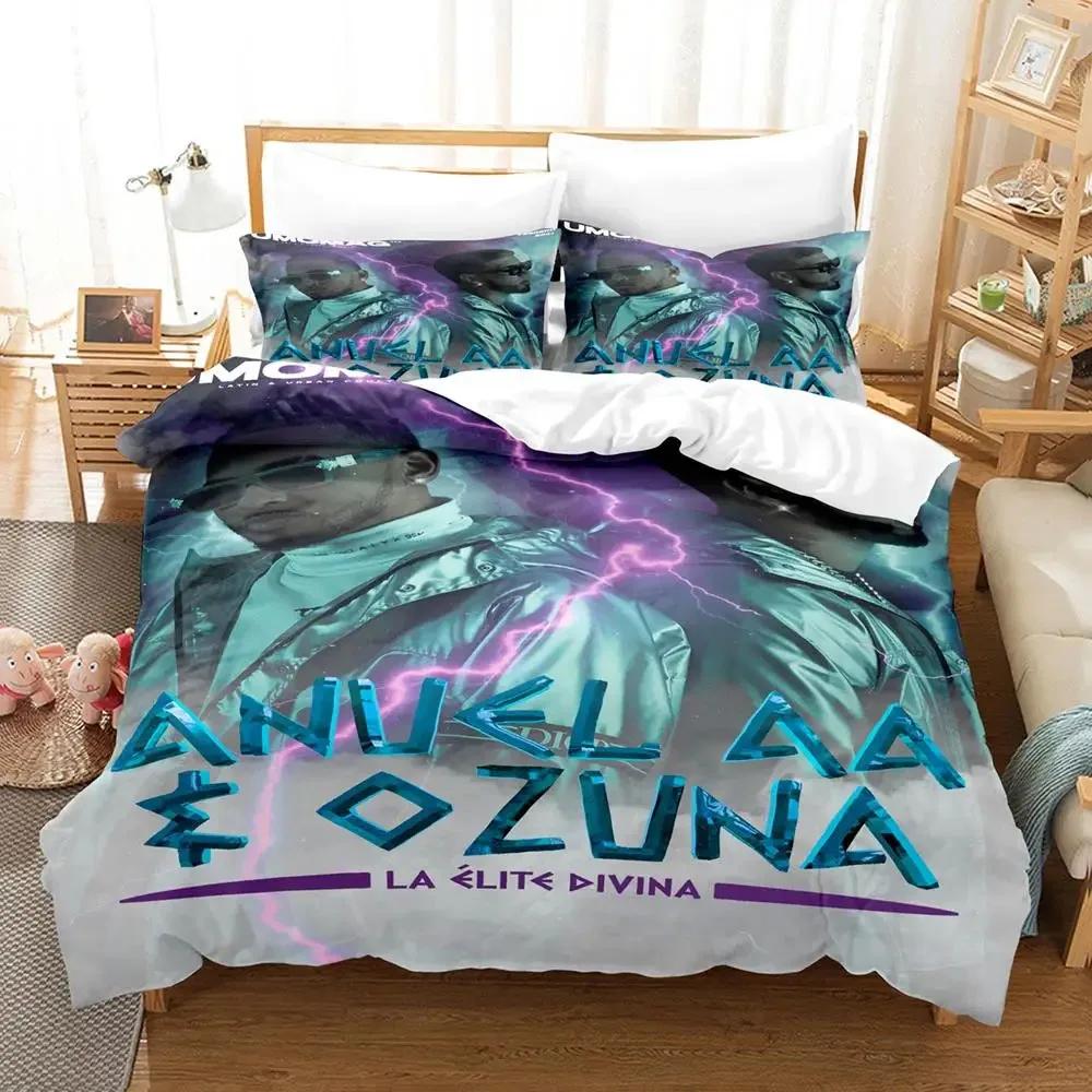 Anuel Aa Real Hasta La, Комплект пододеяльника для спальни мальчика, Односпальный, Двуспальный, Полный, Квинсайз, Кингсайз, Комплект постельного белья с пододеяльником