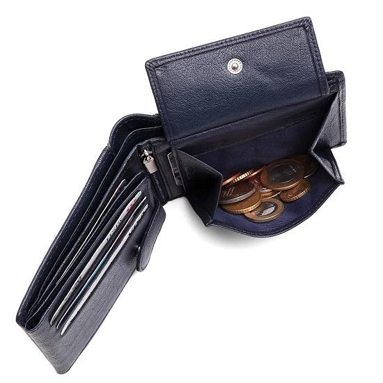 Кожаный кошелек с защитой RFID для мужчин