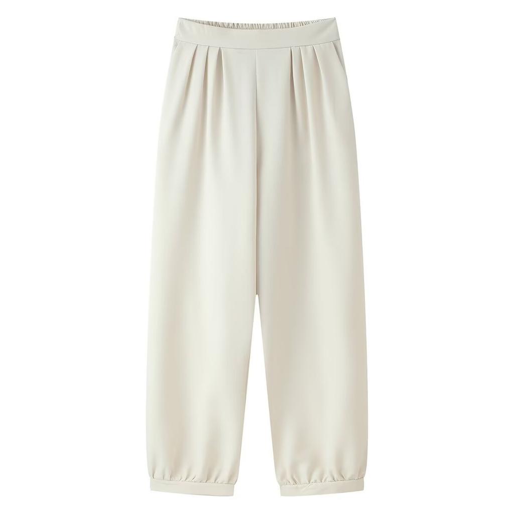 European and American style, new women's clothing, foreign style, fashionable and fashionable, breasted top and trousers set.