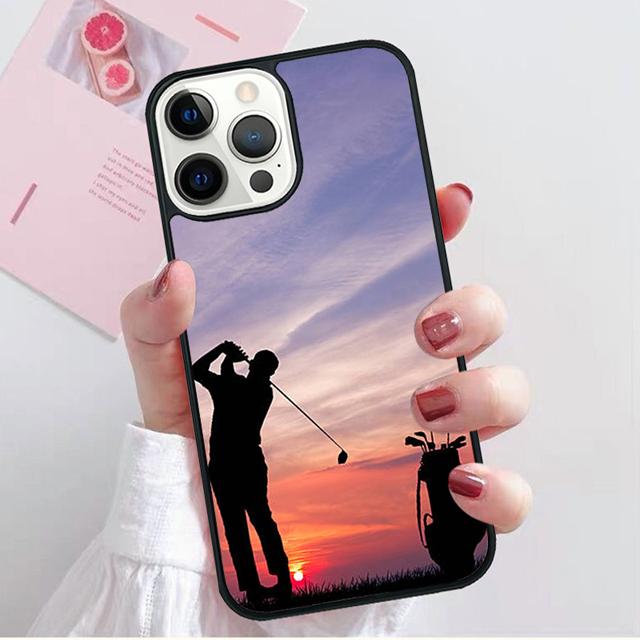 ЧЕХОЛ ДЛЯ ТЕЛЕФОНА GOLF GOLFER GOLFING SUNSET Для iPhone 17 Air 16 15 14 Plus 11 Pro Max 13 Pro Max 12 Max Coque