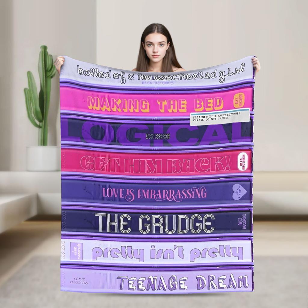 Warm Blanket Camping Throw Blanket Flannel Bedspread For Couch Chair Sofa Bed O-Oli-via Vampire Funny Sofa Bed Cover