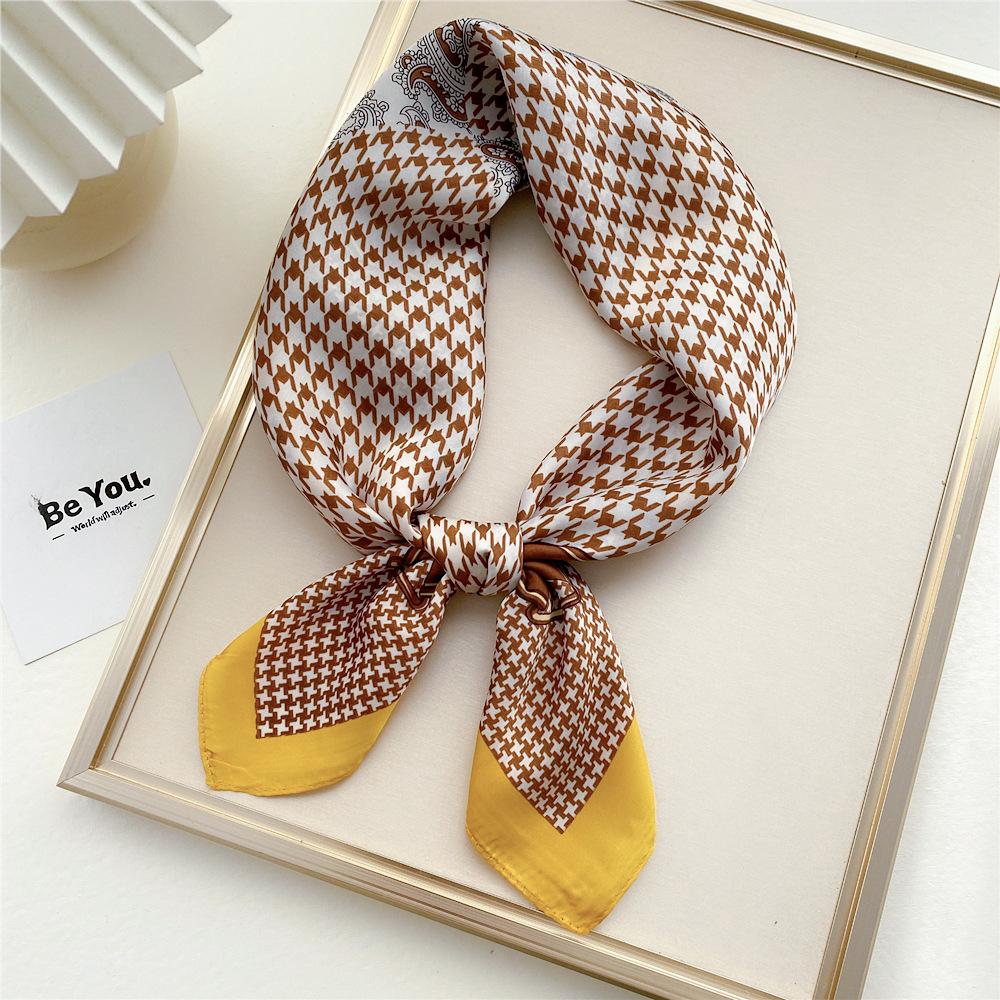 Fashion Decoration Scarf Hairband Tie Hair 70 Small Square Scarf Silk Scarf Women'S Spring And Autumn Versatile Small Scarf Professional Scarf