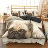 Pug Duvet Set Digital Printing Bedding Set Three-Piece Set Boys And Girls Bedroom Decoration