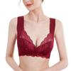 Wind Women's Lace Bra Large Size Underwear Vest Type Front Buckle Thin Cup No Steel Ring Bra