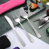 Портативная посуда из нержавеющей стали, 3/4/5 комплектов, походный нож, вилка, ложка и палочки для еды, подарочный набор, кухонные принадлежности