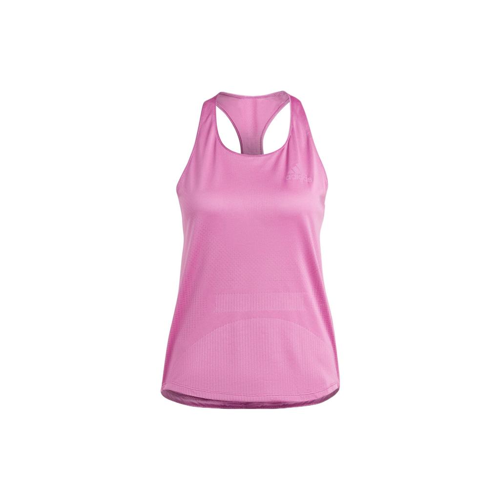 Adidas Logo Print Round Neck Sports Tank Top Women Tops Pink HK7138