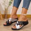 Women's Sandals Summer Shoes Women Mix Color Wedges Heeled Sandalias De Mujer Casual Sandals Summer Slippers Woman Footwear