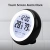 Креативный круглый будильник с сенсорным экраном, цифровые настольные часы с повтором, электронные часы с дисплеем температуры и влажности