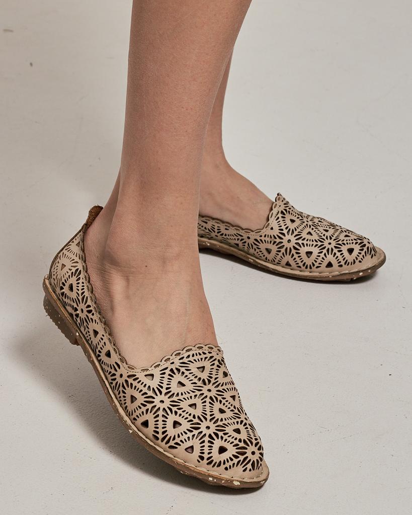 Балетки женские Phany 3731441 36 бежевые кожаные