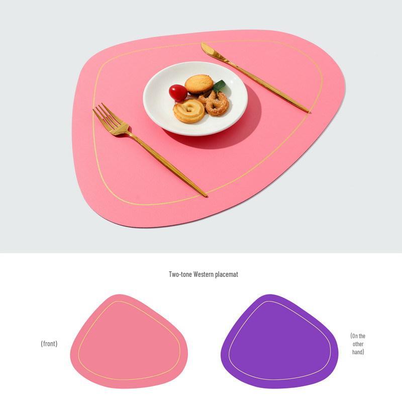 Двухслойная неправильной формы термостойкая маслостойкая ПВХ кожаная настольная салфетка в скандинавском стиле