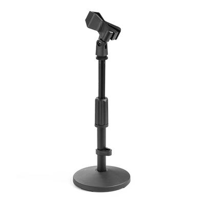 Настольная микрофонная стойка Sanwa Direct, регулируемый угол/высота, 9,8-13,2 дюйма (23-33 см), с клипсовым держателем для микрофона, 1 шт., 200-STNMC001
