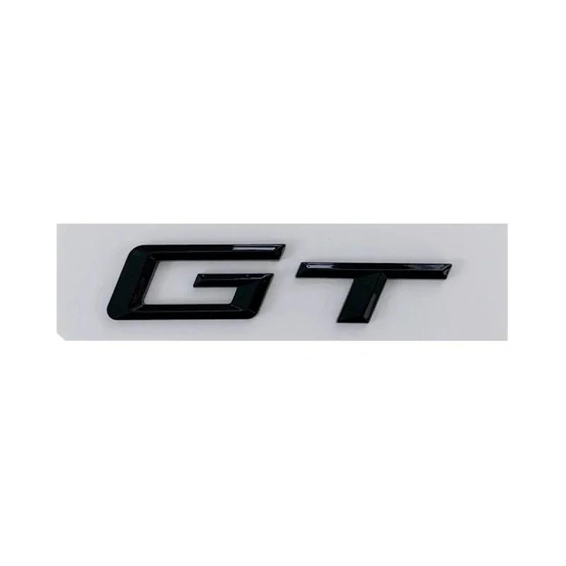 Chrome Black 3D Letters GT ABS Emblem for 5 3 Series 320d E36 320 C 400 650 530 F07 F34 G32 GT Car Trunk Badge Logo Sticker