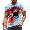 Fashion Colour Painting Parrot Graphic T Shirts Summer Men Casual Trend 3D Printed Short Sleeve Hip Hop Harajuku Streetwear Tees
