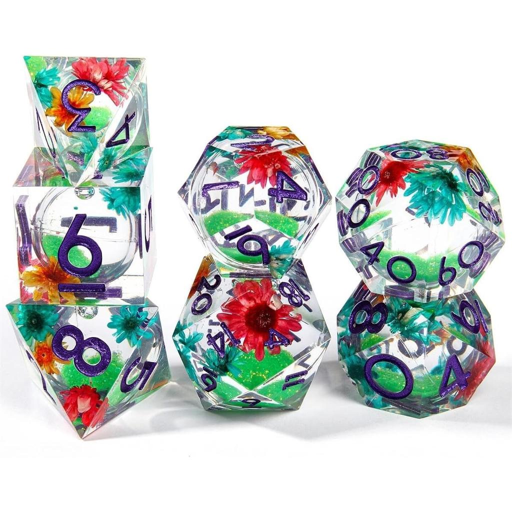 Набор игральных костей из смолы Светящийся песок, многогранные игральные кости Дракон и Подземелье, ролевая игра в стиле панк RPG Explorer MTG Pioneer Game Набор игральных костей DND