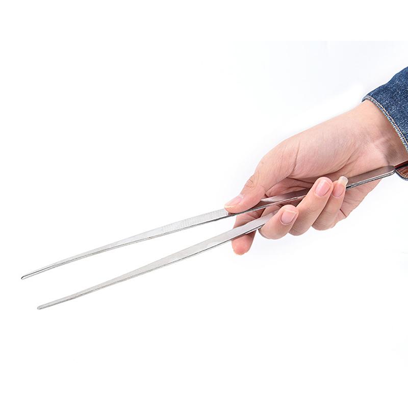 Нержавеющая сталь зубчатый пинцет длинный барбекю щипцы для еды прямой пинцет домашний медицинский сад кухонный инструмент для барбекю пинцет для ресниц